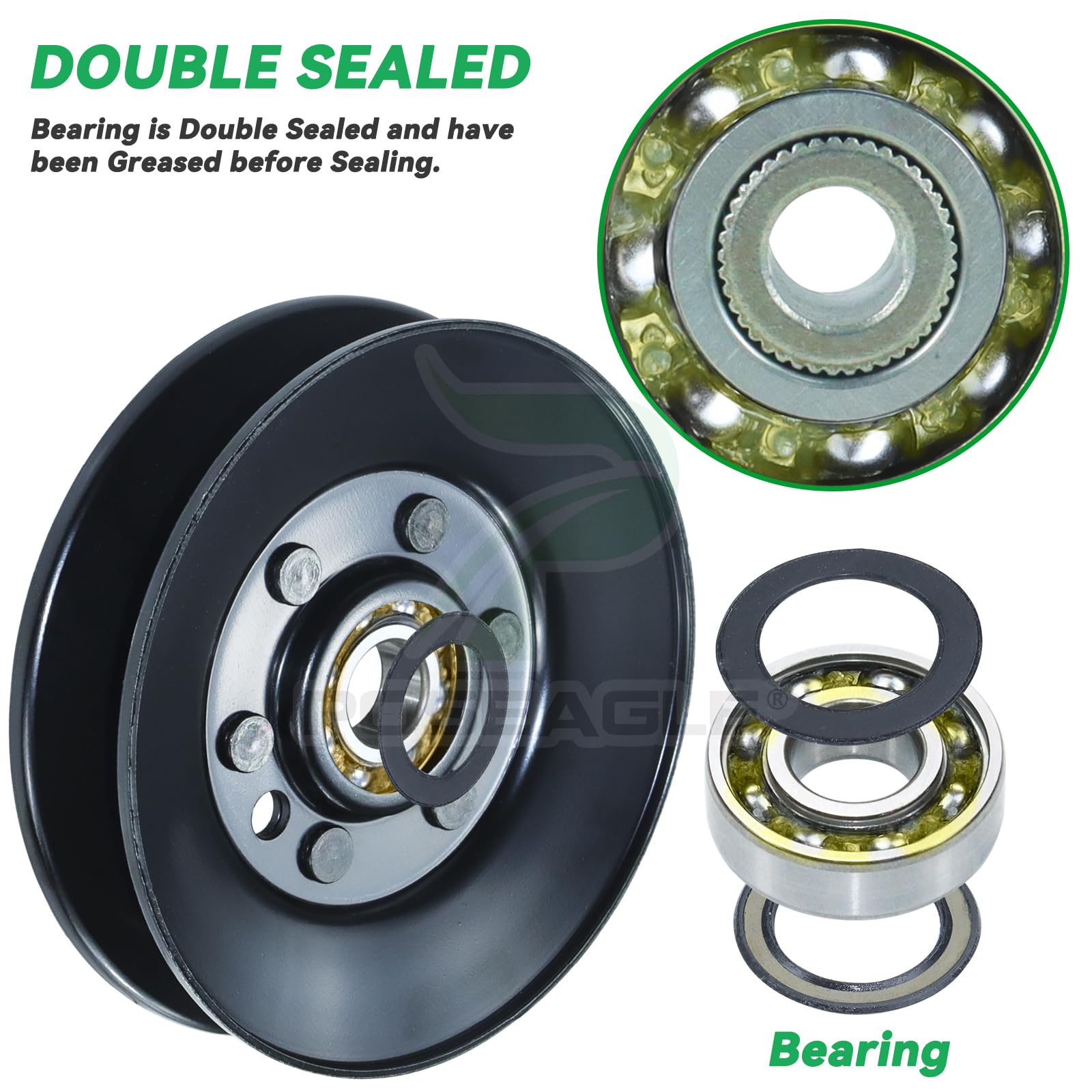 1-613098 E613098 Rebuildable BIGBearing Billet Idler Pulley